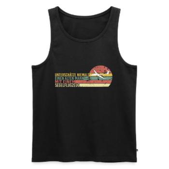 Segelfliegen und Segelflieger - Männer Premium Bio Tank Top - Schwarz - Vorne - Michal (187cm)