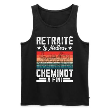 Retraitée Cheminot Conducteur De Train Cheminot - Débardeur bio Premium Homme - noir - Devant - Michal (187cm)