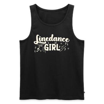Rodeo Western Linedance Girl - Men's Premium Organic Tank Top - black - Front - AI Model Male 178 light (178cm)