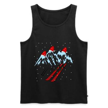 Winterurlaub Skigebiet Ski Langlauf Tirol Xmas Alm - Männer Premium Bio Tank Top - Schwarz - Vorne - Michal (187cm)