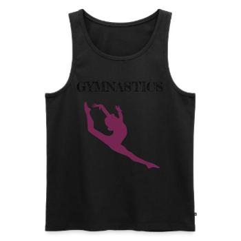 Gymnastique Gymnastique Gymnastique Artistique - Débardeur bio Premium Homme - noir - Devant - AI Model Male 178 light (178cm)