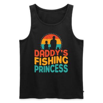 Fishing Princess Daddy Daughter - Men's Premium Organic Tank Top - black - Front - Michal (187cm)