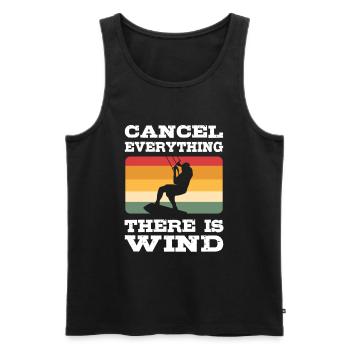 Cancel Everything There Is Wind Kitesurfing - Men's Premium Organic Tank Top - black - Front - Michal (187cm)