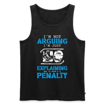 Eishockey - Männer Premium Bio Tank Top - Schwarz - Vorne - AI Model Male 178 light (178cm)