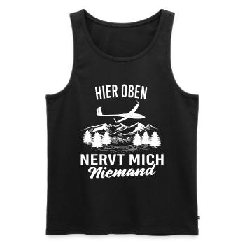 Segelfliegen und Segelflieger - Männer Premium Bio Tank Top - Schwarz - Vorne - Michal (187cm)