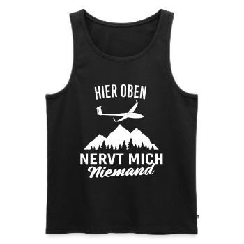 Segelfliegen und Segelflieger - Männer Premium Bio Tank Top - Schwarz - Vorne - Michal (187cm)