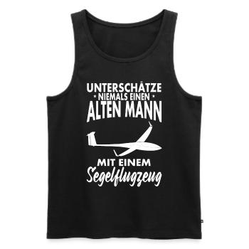 Segelfliegen und Segelflieger - Männer Premium Bio Tank Top - Schwarz - Vorne - Michal (187cm)