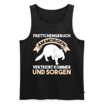 Frettchen - Männer Premium Bio Tank Top - Schwarz - Vorne - AI Model Male 178 light (178cm)