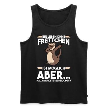 Frettchen - Männer Premium Bio Tank Top - Schwarz - Vorne - AI Model Male 178 light (178cm)
