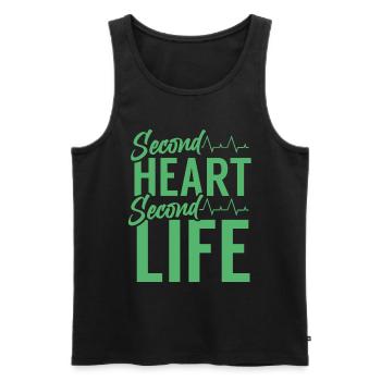 Patient Surgery Heart Transplant Surgery Heart - Men's Premium Organic Tank Top - black - Front - AI Model Male 178 light (178cm)