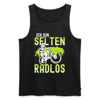 Ich Bin Selten Radlos Mountainbike Downhill Mtb - Männer Premium Bio Tank Top - Schwarz - Vorne - Michal (187cm)