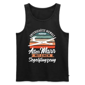 Segelfliegen und Segelflieger - Männer Premium Bio Tank Top - Schwarz - Vorne - Michal (187cm)