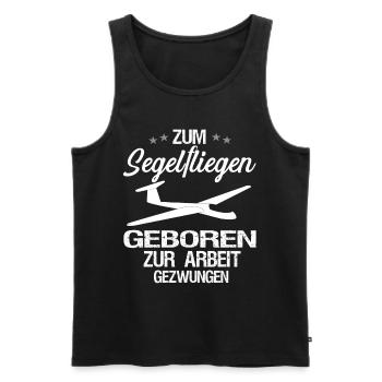 Segelfliegen und Segelflieger - Männer Premium Bio Tank Top - Schwarz - Vorne - Michal (187cm)
