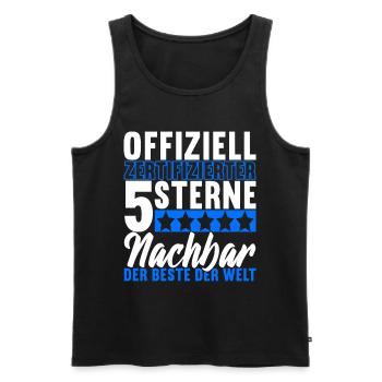 Nachbar Nachbarschaft Nachbarn - Männer Premium Bio Tank Top - Schwarz - Vorne - Michal (187cm)