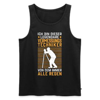 Legendärer Vermessungstechniker Vermesser - Männer Premium Bio Tank Top - Schwarz - Vorne - AI Model Male 178 light (178cm)