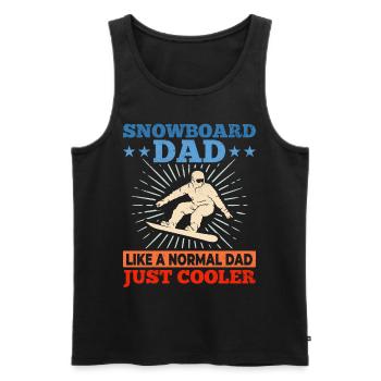 Snowboard Dad like a normal Dad just cooler - Männer Premium Bio Tank Top - Schwarz - Vorne - Michal (187cm)