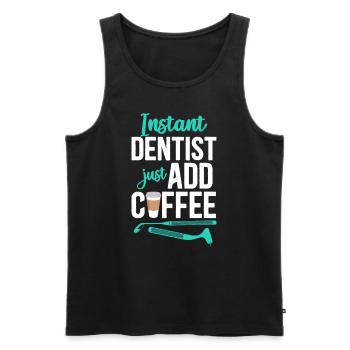 Dentist Coffee Instant Dentist - Männer Premium Bio Tank Top - Schwarz - Vorne - AI Model Male 178 light (178cm)