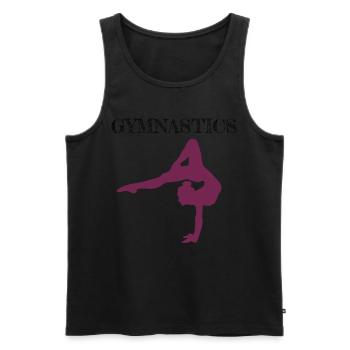 Gymnastics Geräteturnen Kunstturnen - Männer Premium Bio Tank Top - Schwarz - Vorne - AI Model Male 178 light (178cm)
