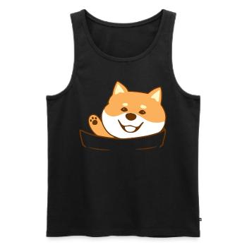Best Shiba Inu Dad Ever Geschenk - Männer Premium Bio Tank Top - Schwarz - Vorne - Michal (187cm)
