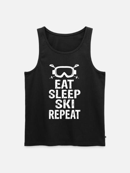 Eat Sleep Ski Repeat - Men's Premium Organic Tank Top - black