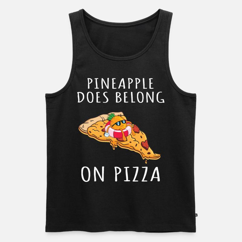 Pizza Hawaii Ananas Pizza Essen - Männer Premium Bio Tank Top - Schwarz
