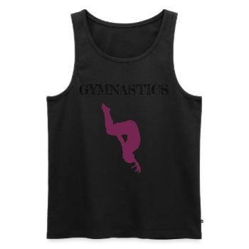 Gymnastique Gymnastique Gymnastique Artistique - Débardeur bio Premium Homme - noir - Devant - AI Model Male 178 light (178cm)