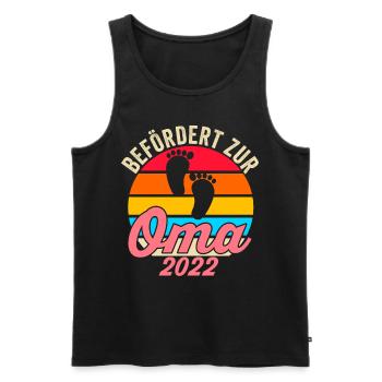 Werdende Oma 2022 - Männer Premium Bio Tank Top - Schwarz - Vorne - Michal (187cm)