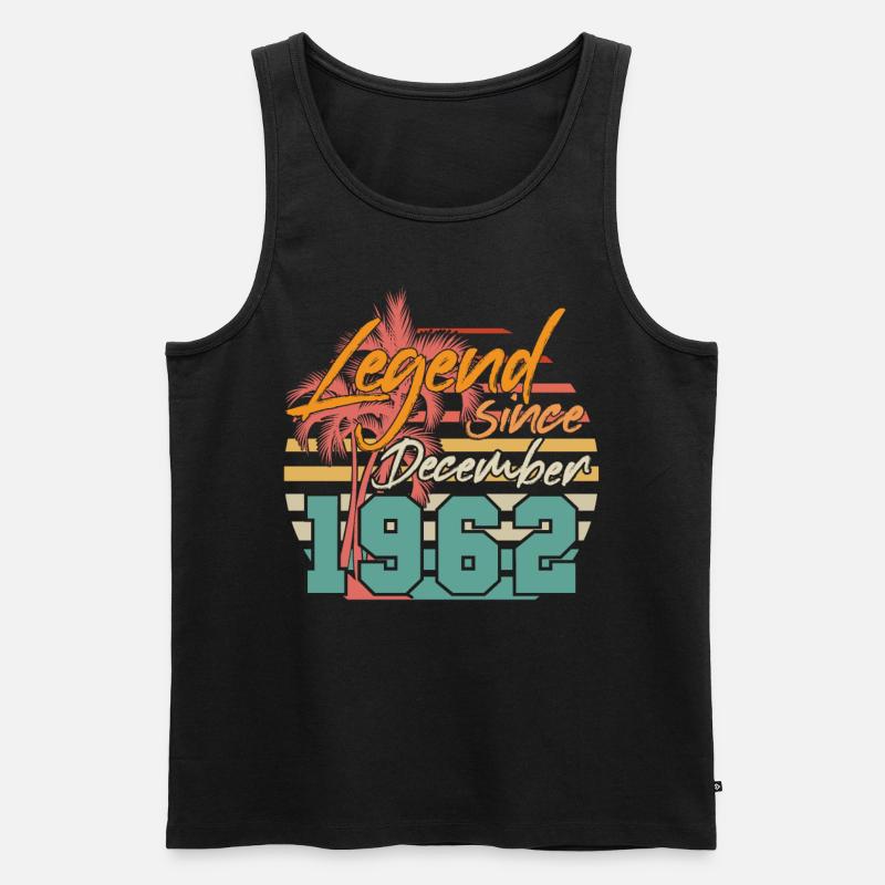 1962 Im Dezember Legende - Männer Premium Bio Tank Top - Schwarz