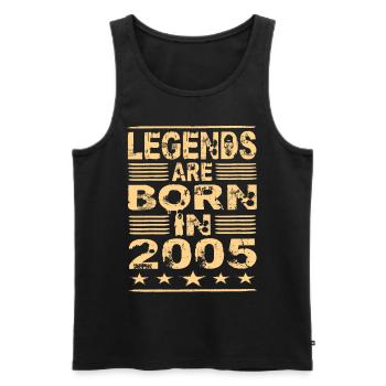 Legends are born in 2005 - Men's Premium Organic Tank Top - black - Front - Michal (187cm)