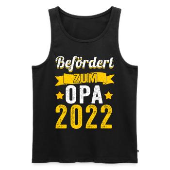Werdender Opa 2022 - Männer Premium Bio Tank Top - Schwarz - Vorne - AI Model Male 178 light (178cm)