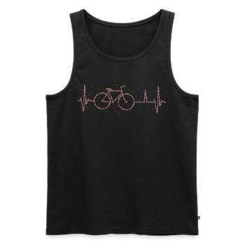 Fahrrad Radfahrer Umwelt Herzschlag - Männer Premium Bio Tank Top - Schwarz - Vorne - Michal (187cm)