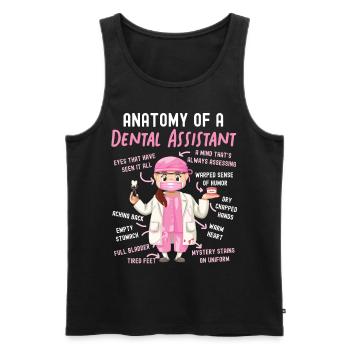 Dental Assistant Anatomy Anatomy - Männer Premium Bio Tank Top - Schwarz - Vorne - AI Model Male 178 light (178cm)