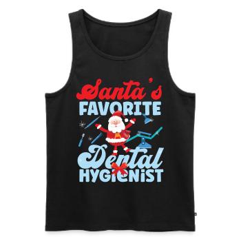 Dental Hygienist Christmas Santa - Männer Premium Bio Tank Top - Schwarz - Vorne - AI Model Male 178 light (178cm)