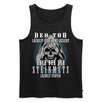 Steinmetz Shirt bedruckt in top Markenqualität - Männer Premium Bio Tank Top - Schwarz - Vorne - Michal (187cm)