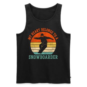 Snowboarding Snowboard Vintage - Männer Premium Bio Tank Top - Schwarz - Vorne - Michal (187cm)