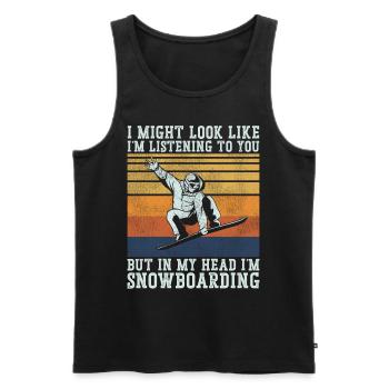 Snowboarding Snowboard Vintage - Männer Premium Bio Tank Top - Schwarz - Vorne - Michal (187cm)