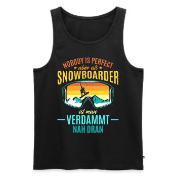 Snowboarding Snowboard Freestyle Snowboarder - Débardeur bio Premium Homme - noir - Devant - Michal (187cm)