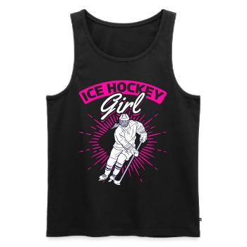 Hockey sur glace Fille Eishockey Eishockeyspieler Hockey - Débardeur bio Premium Homme - noir - Devant - Michal (187cm)