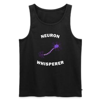 Neurone Whisperer - Débardeur bio Premium Homme - noir - Devant - AI Model Male 178 light (178cm)