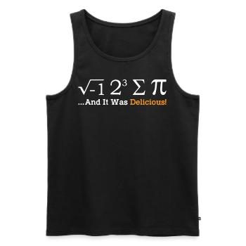 I Ate Some Pie And It Was Delicious Math - Men's Premium Organic Tank Top - black - Front - Michal (187cm)