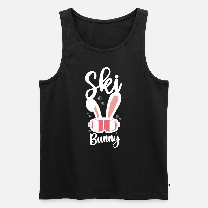 Ski Skiing Ski - Männer Premium Bio Tank Top - Schwarz