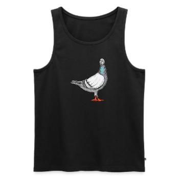 Taube I Vogel Brieftaube Motiv für Taubenzüchter - Männer Premium Bio Tank Top - Schwarz - Vorne - AI Model Male 178 light (178cm)