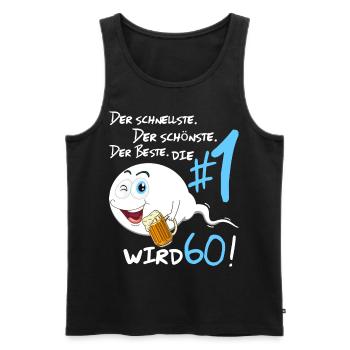 Die Legende feiert Geburtstag und wird 60! - Männer Premium Bio Tank Top - Schwarz - Vorne - Michal (187cm)