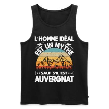 Auvergnat Auvergne - Débardeur bio Premium Homme - noir - Devant - Michal (187cm)