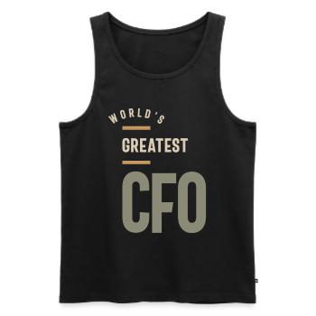 CFO Geschenk Lustige Berufsbezeichnung Beruf - Männer Premium Bio Tank Top - Schwarz - Vorne - Michal (187cm)