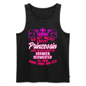 Damen Krankenschwester Nurse Prinzessin - Männer Premium Bio Tank Top - Schwarz - Vorne - AI Model Male 178 light (178cm)