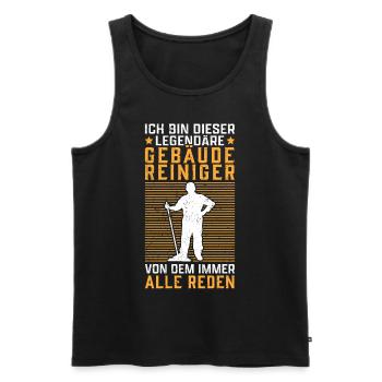 Legendärer Gebäudereiniger Fensterputzer - Männer Premium Bio Tank Top - Schwarz - Vorne - Michal (187cm)