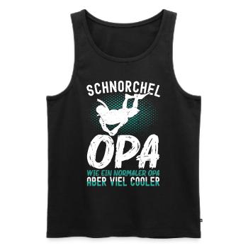 Schnorchel Opa Taucher Tauchsport Schnorcheln - Männer Premium Bio Tank Top - Schwarz - Vorne - Michal (187cm)