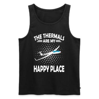 Les Thermes sont mon endroit heureux - Débardeur bio Premium Homme - noir - Devant - Michal (187cm)
