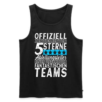 Chef Boss Abteilungsleiter Geschenk - Männer Premium Bio Tank Top - Schwarz - Vorne - Michal (187cm)